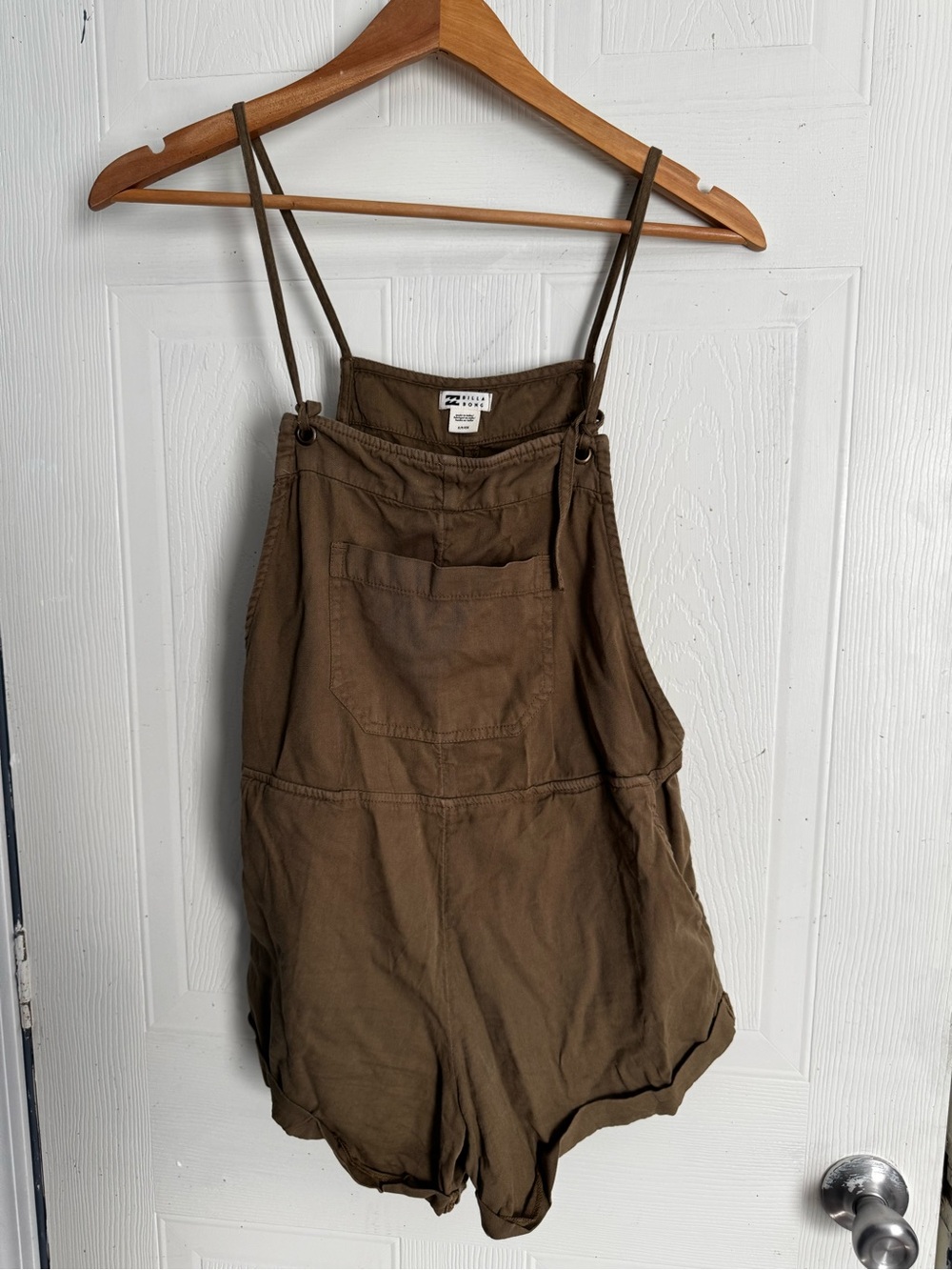 Billabong Olive Brown Utility Romper Shorts
